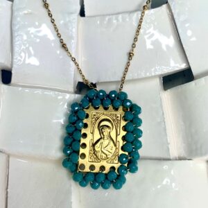 Medalla virgen acero