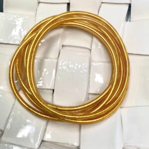 Pack 6 pulseras pan de oro