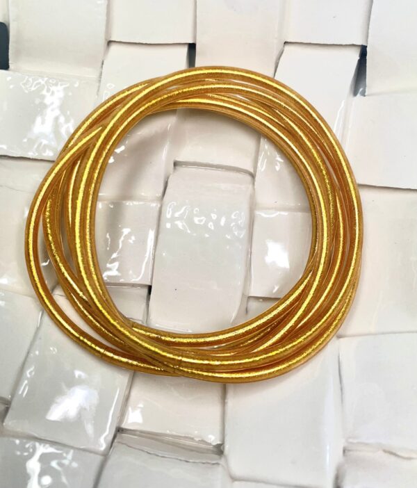 Pack 6 pulseras pan de oro