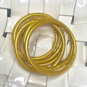 Pack 6 pulseras pan de oro