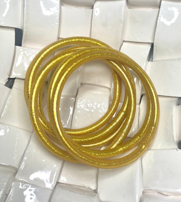 Pack 6 pulseras pan de oro